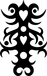 Vertical Borneo Ornament #3