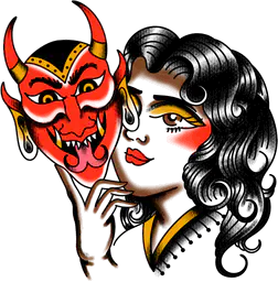 Lady and Devil Mask