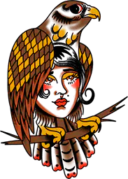 Eagle and Lady Head