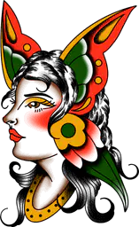 Butterfly Lady Head