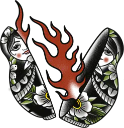 Babuska with flames