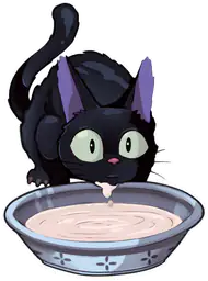 Jiji (Kiki's Delivery Service) Drinking Milk
