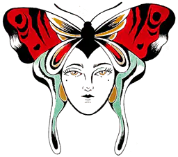 Butterfly Lady Head