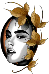 Floral woman face