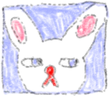 Cute bunny lilac stamp