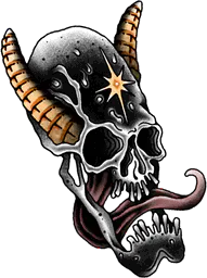 Skull with horns