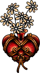 Heart-shaped vase