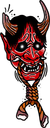 Red oni head
