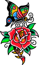 Butterfly and Rose