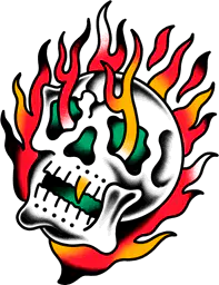 Skull in Flames