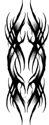 Dark vertical ornament