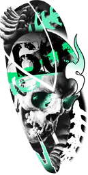 Mint Graphic Skull