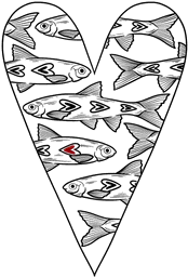 Fish in Heart Frame