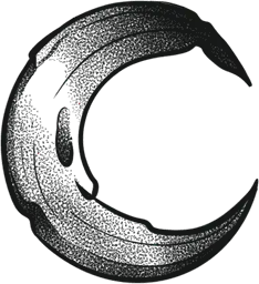 Textured Crescent Moon