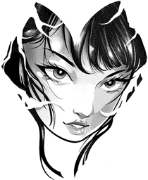 Heart shaped woman face