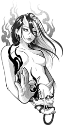 Succubus with hannya mask