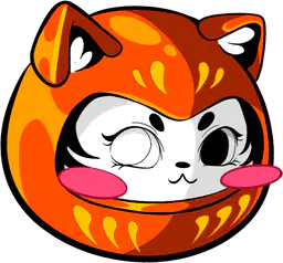 Daruma cat doll
