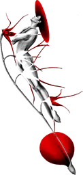 Abstract floral woman