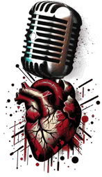 Heart and Vintage Microphone