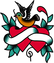 Bird and Two Hearts