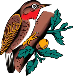 Bird With Acorn