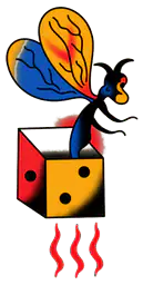 Insect Emerging From Dice