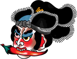 Japanese Warrior Head #2