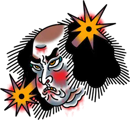 Japanese Warrior Head #3