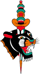 Panther Head and Dagger