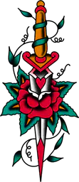 Romantic Rose and Dagger