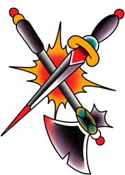 Crossed Dagger and Axe