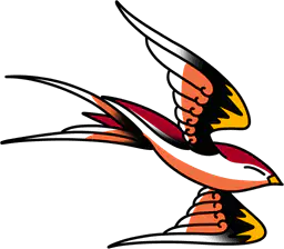 Diving Red Swallow