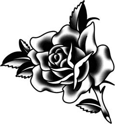 Black Shaded Rose