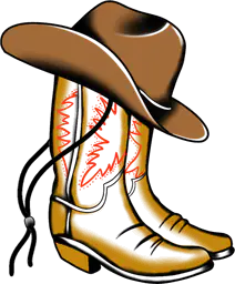 Cowboy Boots and Hat