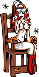 Electric Chair Pin-up