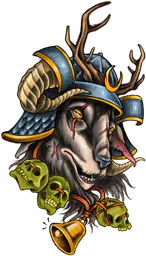 Samurai Goat Head