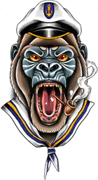 Gorilla Sailor Head