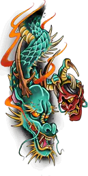 Dragon x Hannya Mask