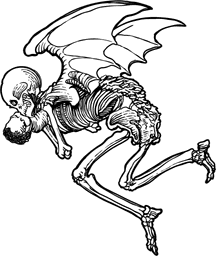 Bat-Winged Skeleton