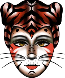 Tiger lady portrait