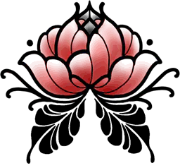 Red flower ornament