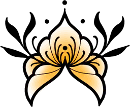 Yellow flower ornament