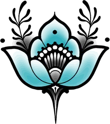 Blue flower ornament