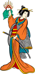 Geisha with Hoju and Katana