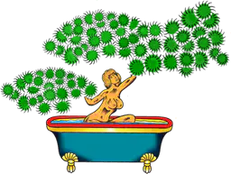 Bonsai Tree Woman in Bathtub