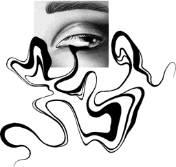 Eye crying abstract tears