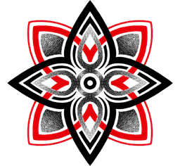 Celtic flower ornament