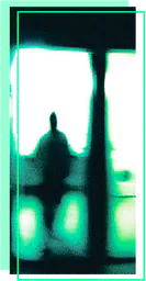 Blurry silhouette by the window
