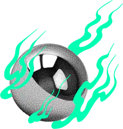 Green flames fisheye