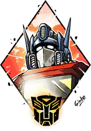 Optimus Prime in Diamond Frame
